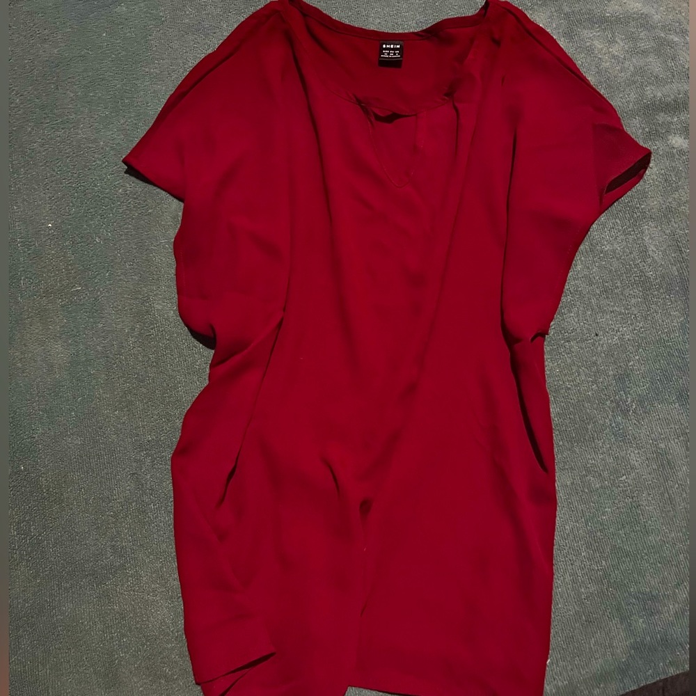 Wine red blouse